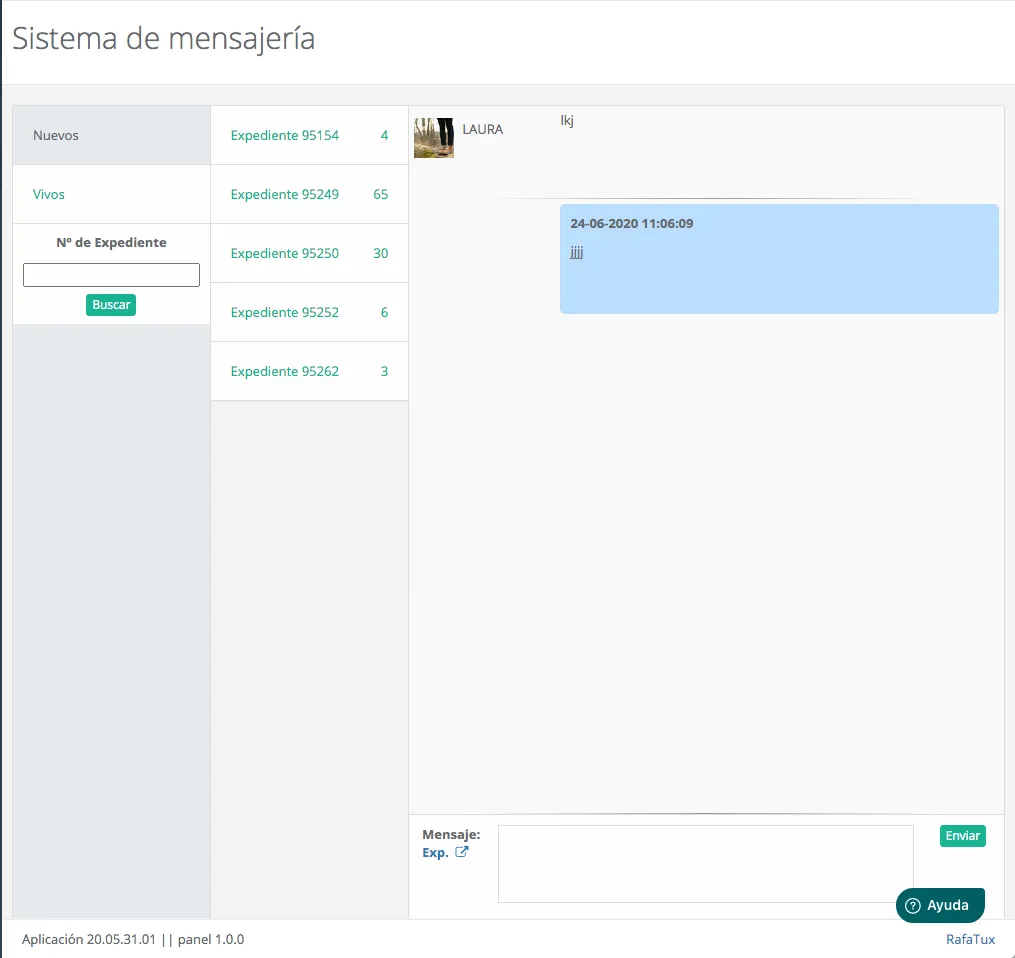 Sistema de mensajería